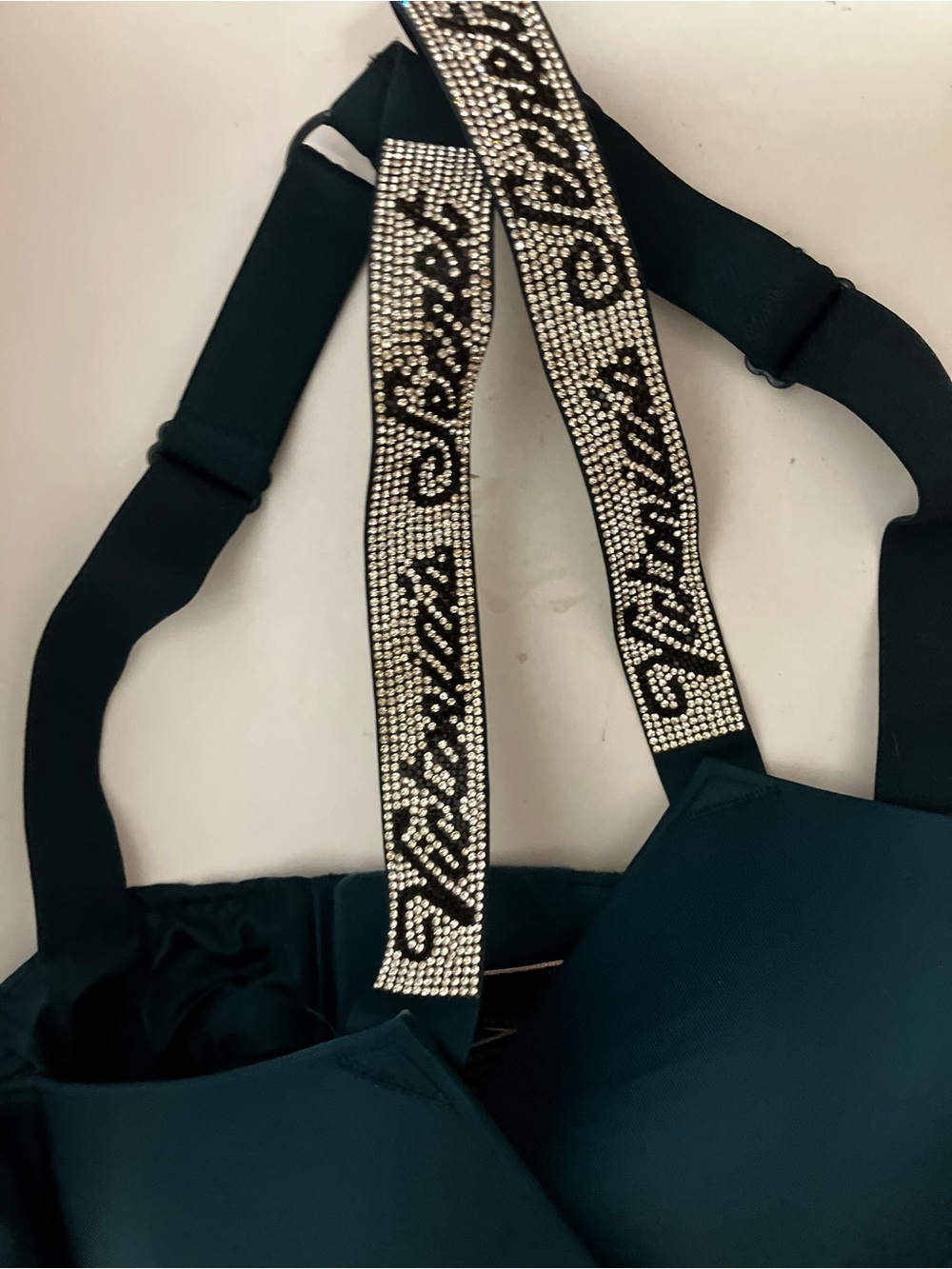Victoria's Secret Very Sexy Logo Shine Strap Push-Up Bra teal